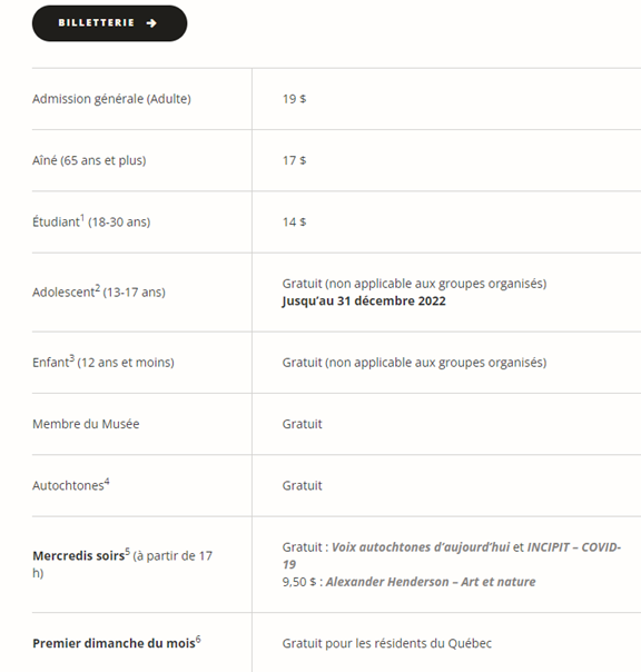 Horaires et tarifs pour une attraction touristique Horaires et tarifs pour une attraction touristique